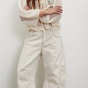 We The Free Good Luck Mid-Rise Barrel Jeans